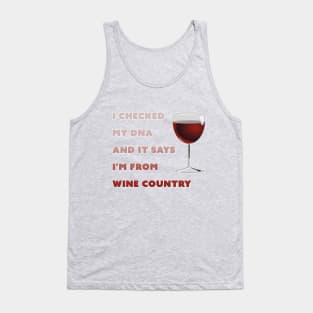 Funny Wine Country Vino Lover DNA Genetics Tank Top